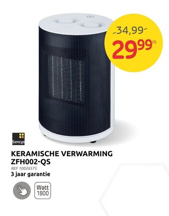 Brico Keramische Verwarming ZFH002-QS aanbieding