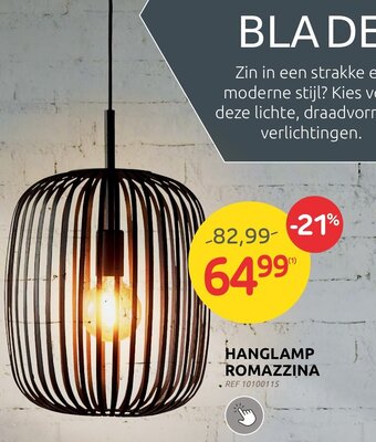 Brico Hanglamp Romazzina aanbieding