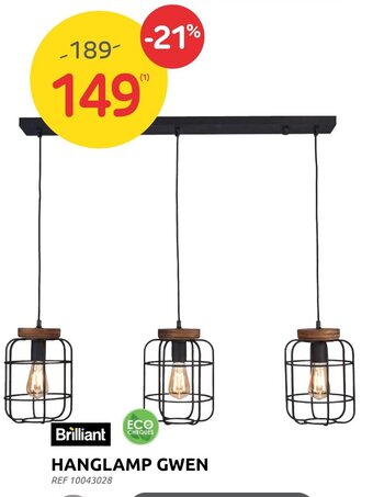Brico Brilliant Hanglamp Gwen aanbieding