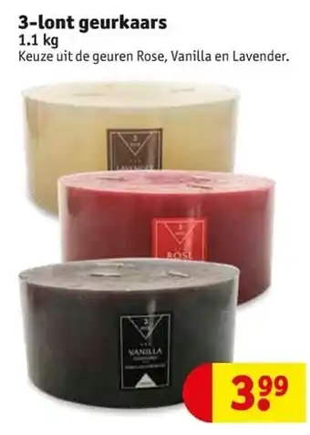 3-lont geurkaars 1.1 kg