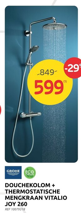 Douchekolom + Thermostatische Mengkraan Vitalio Joy 260