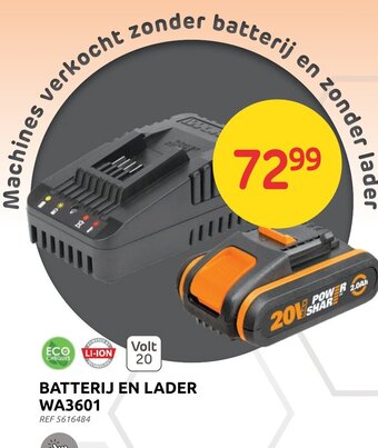 Brico Batterij en Lader WA3601 aanbieding