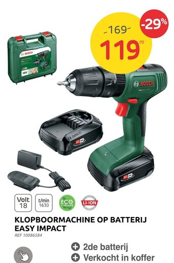 Brico Bosch Klopboormachine op Batterij Easy Impact aanbieding