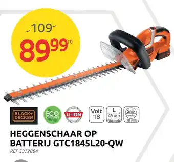 Brico Black + Decker Heggenschaar op Betterij GTC1845L20-QW aanbieding
