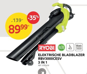 Ryobi Elektrische Bladblazer RBV3000CESV 3 in 1