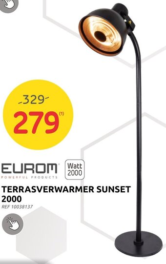 Brico Eurom Terrasverwarmer Sunset 2000 aanbieding