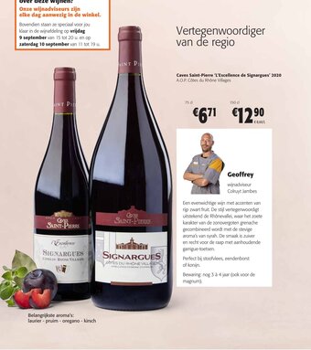 Colruyt Caves Saint-Pierre 'L'Excellence de Signargues' 2020 A.O.P. Cotes du Rhone Villages 75 cl aanbieding