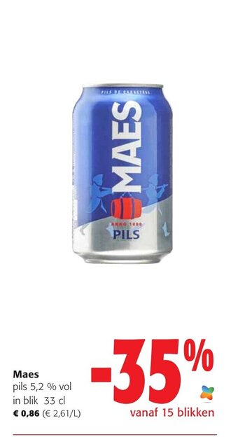 Colruyt Maes Pils 5,2% vol in blik 33 cl aanbieding