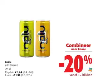 Colruyt Nalu Alle Blikken 25 cl Regular aanbieding