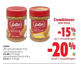 Colruyt Lotus Alle Speculoospasta 400g aanbieding
