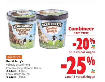 Colruyt Ben & Jerry's Cookie Dough 465 ml aanbieding