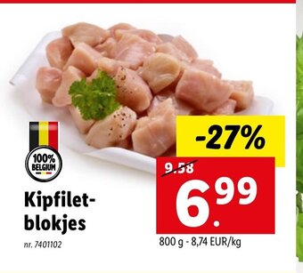 Lidl Kipfilet blokjes aanbieding