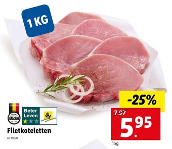 Lidl Filetkoteletten 1kg aanbieding