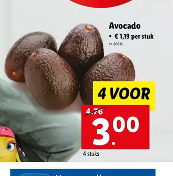 Lidl Avocado 4 voor aanbieding