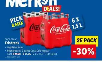 Lidl Coca-cola Frisdrank 6x1.5l aanbieding