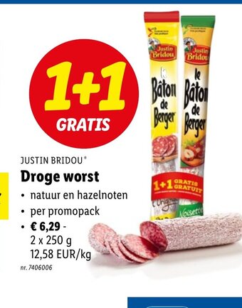 Lidl Droge worst aanbieding