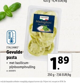 Lidl Gevulde pasta aanbieding