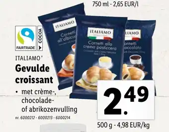 Lidl Italiamo gevulde croissant aanbieding