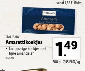 Lidl Italiamo amarettikoekjes aanbieding
