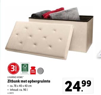 Lidl Livarno Home Zitbank met opbergruimte aanbieding