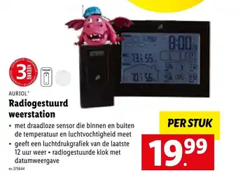 Lidl Auriol radiogestuurd weerstation per stuk aanbieding