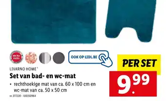 Lidl Ser van bad- wac-mat per set aanbieding