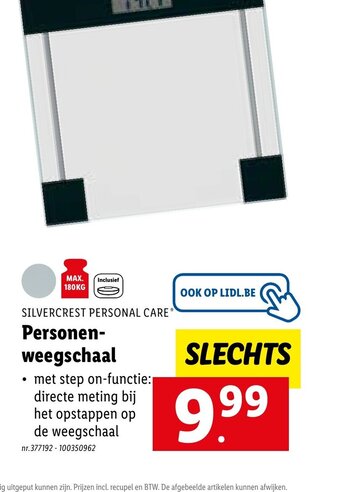 Lidl Personenweegschaal aanbieding