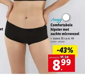 Lidl Sloggi comfortabele hipster met zachte microvezel aanbieding