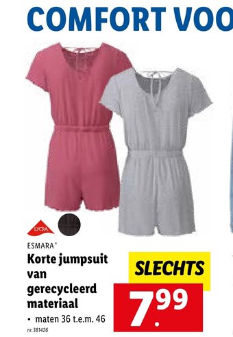 Korte jumpsuit van gerecycleerd materiaal
