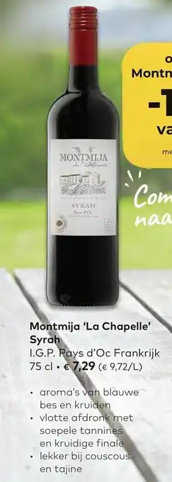 Montmija 'La Chapelle' Syrah