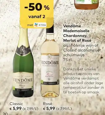 Bio Planet Vendome Mademoiselle Chardonnay, Merlot of Rose Classic, Rose aanbieding