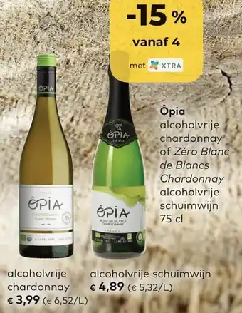 Opia alcoholvrije chardonnay, schuimwijn