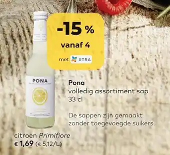 Pona volledig assortiment sappen 33 cl