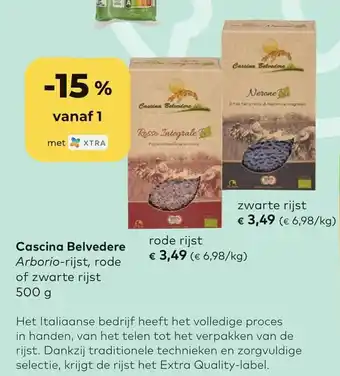 Bio Planet Cascina Belvedere, rode rijst, zwarte rijst aanbieding