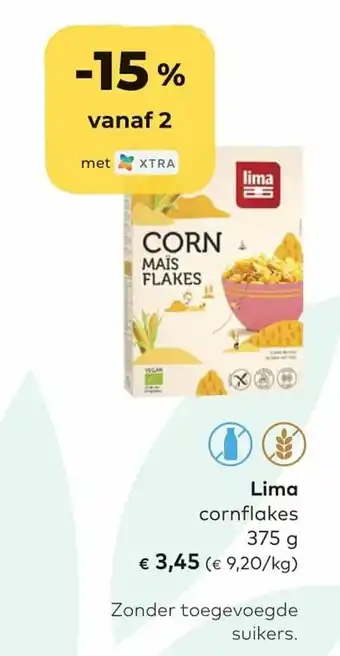 Bio Planet Lima cornflakes 375g aanbieding
