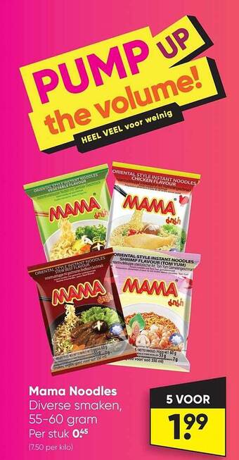 Big Bazar Mama noodles aanbieding