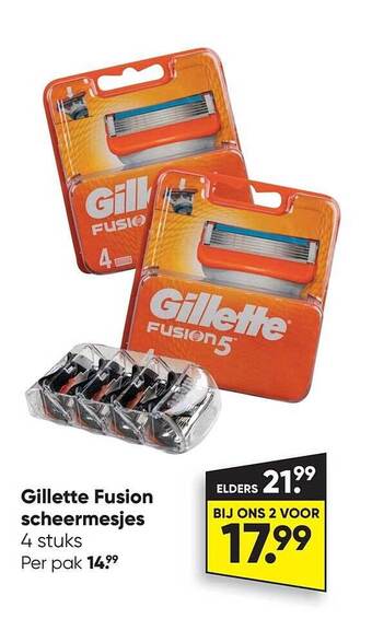 Big Bazar Gillette fusion scheermesjes aanbieding