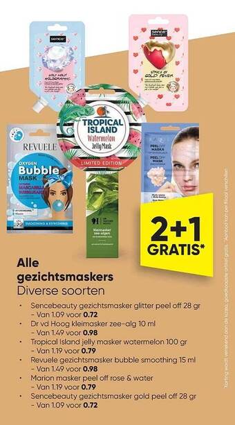 Big Bazar Gezichtsmaskers aanbieding