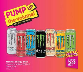 Big Bazar Monster energy drink aanbieding