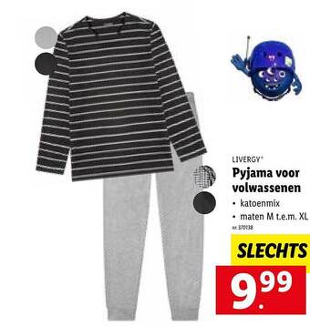 Lidl Pyjama voor volwassenen aanbieding
