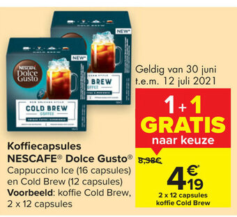 Carrefour Market Nescafe Koffiecapsules Dolce Gusto aanbieding