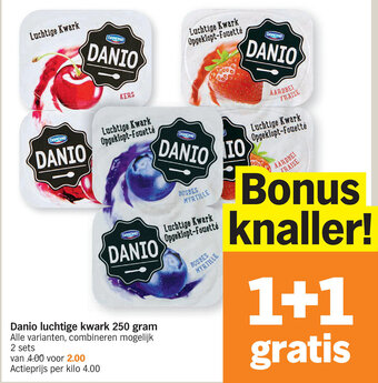Albert Heijn Danio luchtige kwark 250 gram aanbieding