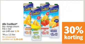 Albert Heijn Coolbest mango dream 1 liter aanbieding