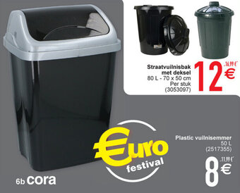 Cora Plastic vuilnisemmer 50L aanbieding