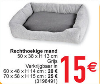 Cora Rechthoekige mand aanbieding