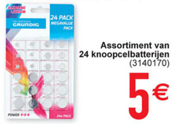 Cora Grundig Assortiment van 24 knoopcelbatterijen aanbieding