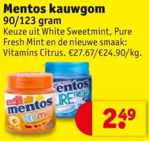 Mentos kauwgom 90/123 gram