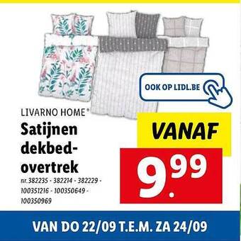 Lidl Satijnen dekbedovertrek aanbieding