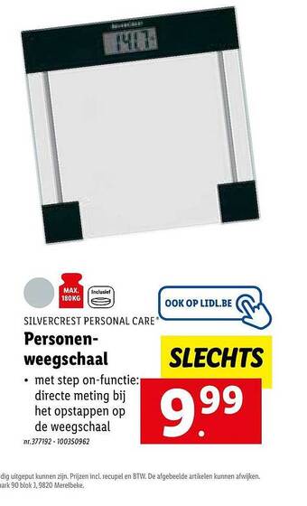 Lidl Personenweegschaal aanbieding