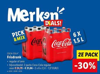 Lidl Cocacola frisdrank aanbieding